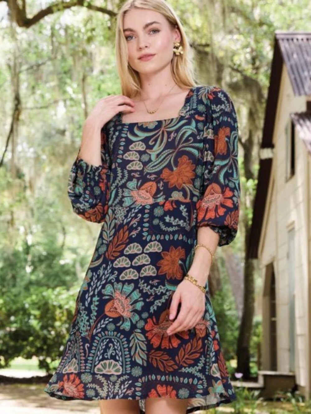 NWT SPARTINA 449 Floral Lily Dress Large